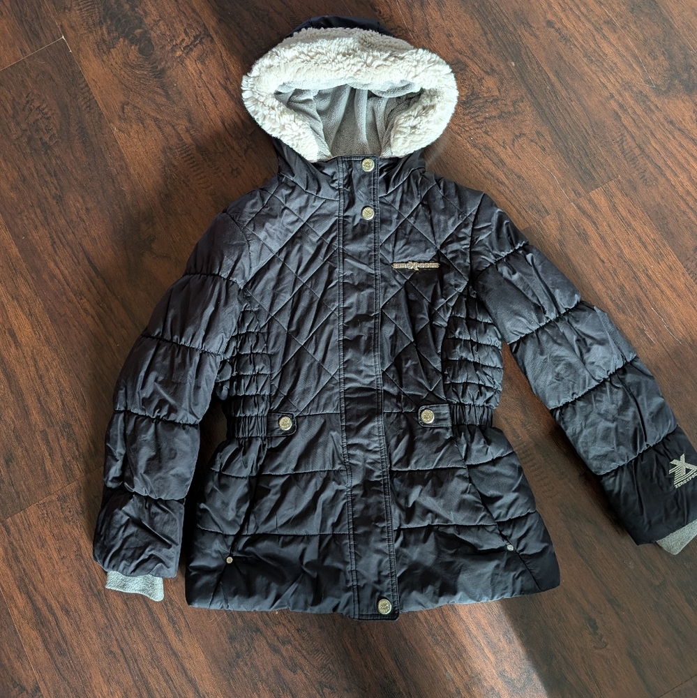 Girl's ZeroXPosur Faux Fur Trimmed Puffer Jacket - 10/12